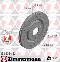 ZIMMERMANN Stabdžių diskas SPORT BRAKE DISC Z 230.2384.52