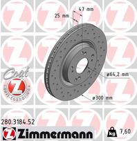 ZIMMERMANN Stabdžių diskas SPORT BRAKE DISC Z 280.3184.52