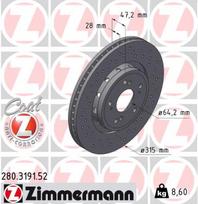 ZIMMERMANN Stabdžių diskas SPORT BRAKE DISC Z 280.3191.52