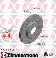 ZIMMERMANN Stabdžių diskas SPORT BRAKE DISC Z 285.3527.52