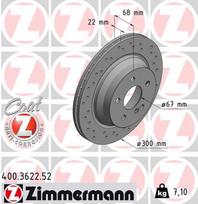 ZIMMERMANN Stabdžių diskas SPORT BRAKE DISC Z 400.3622.52
