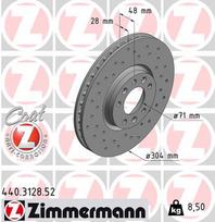 ZIMMERMANN Stabdžių diskas SPORT BRAKE DISC Z 440.3128.52