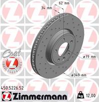 ZIMMERMANN Stabdžių diskas SPORT BRAKE DISC Z 450.5226.52