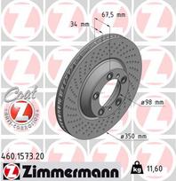 ZIMMERMANN Stabdžių diskas COAT Z 460.1573.20
