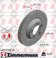 ZIMMERMANN Stabdžių diskas COAT Z 460.4500.20