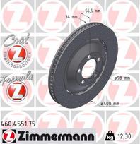 ZIMMERMANN Stabdžių diskas FORMULA Z BRAKE DISC 460.4551.75