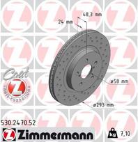 ZIMMERMANN Stabdžių diskas SPORT BRAKE DISC Z 530.2470.52