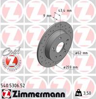 ZIMMERMANN Stabdžių diskas SPORT BRAKE DISC Z 540.5306.52