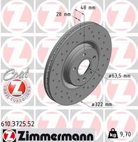 ZIMMERMANN Stabdžių diskas SPORT BRAKE DISC Z 610.3725.52