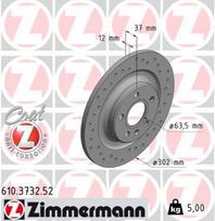 ZIMMERMANN Stabdžių diskas SPORT BRAKE DISC Z 610.3732.52