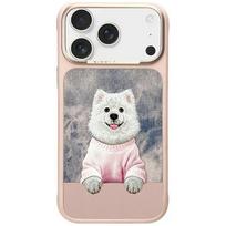 Nimmy Gentle Pets serijos šuns MagSafe dėklas iPhone 17 Pro Max - Rožinė