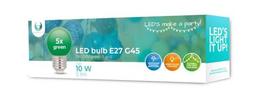 Lemputė Forever Light LED, G45, žalia sp., E27, 2 W, 5 lm, 5 vnt.