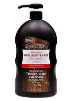 Dušo želė ir šampūnas Naturaphy Caffeine for men, 1000 ml