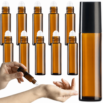 Stiklinis buteliukas su rutuliniu aplikatoriumi, 10 ml - 10 vnt.