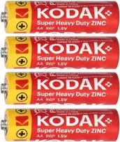 Baterie „Kodak ZINC“ itin galingos AA LR6 baterijos, 4 plėvelės