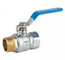 lodveida ventilis 1/2" ai, mėlynas garais rokturis, PN25