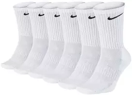 Nike Kojinės U NKEveryday Cush Crew 6PR-BD Baltas