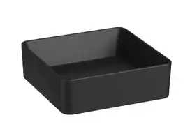 izlietne Pure ar keramisko izplūdes vāciņu, 380x380 mm, uz virsmas, matēta melna