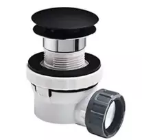 Praustuvo sifonas su Click-Clack, 1¼ x 32 mm, juodas matinis