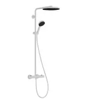 Hansgrohe dušas sistēma Pulsify 260 1 jet ar termostatu Ecostat Fine un rokas dušu 3 jet, matt baltas
