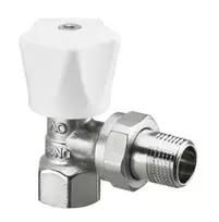 rokas radiatoru vārsts HR, 1/2", PN10, 90°, balts rokturis
