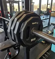 Sportbay® olimpinis CPU štangos ir svorių komplektas 90 / 120 / 150 kg (Svoris: 90 kg )