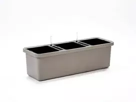 URBALIVE BERBERIS TRIO vazonas su laistymo sistema 117 x 39 cm, šviesiai pilkas