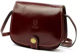 Moteriška odinė rankinė Florence ART. 882, kaštoninė, crossbody