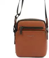 Vyriška ruda eko odos crossbody piniginė Pierre Cardin su reguliuojamu dirželiu