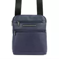 Vyriška mėlyna eko odos crossbody piniginė Pierre Cardin su reguliuojamu dirželiu