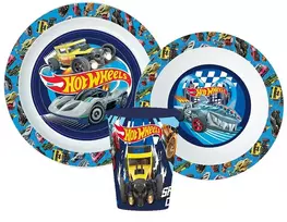 Hot Wheels Mėlyna Fire indų rinkinys, mikroplastiko rinkinys su 260 ml puodeliu