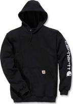 „Carhartt“ džemperis su „Signature“ logotipu ant rankovės, juodas