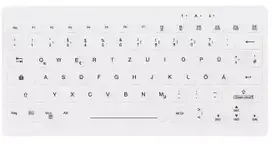 Klaviatūra Contour Aktyvus raktas AK-C4112F-FU1-W/GE - Galima valytuvų dezinfekavimas - Belaidis - Baltas - Vokiškas