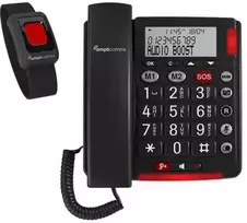 amplicomms BIGTel 50 Alarm plus, didelio mygtuko telefonas Tamsiai pilkas