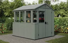Sodo namukas - šiltnamis 2in1 Keter POTTING SHED 6x8, Žalias