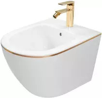 Pakabinama bidė Rea Carlo Mini, Baltas/Gold Edge