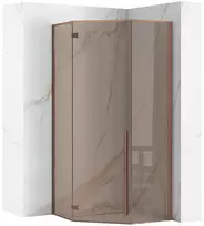 Dušo kabina Rea Diamond, Brushed Copper, 90x90 cm