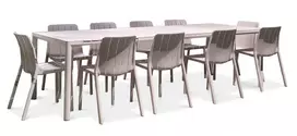 Lauko baldų komplektas TIBERINA BISTROT/TEVERE 10+1, stalas 211-275 cm, Corda