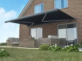 Automatinė terasos markizė DELUXE AUTOMATIC + LED, 450x300 cm, Pilkas