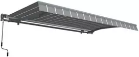 Terasos markizė PREMIUM, 450x300 cm, Pilkas/Baltas