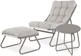 Lauko baldų komplektas VISTA RELAX PLUS, Pilkas/rusvai gelsvas