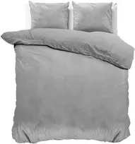 Sleeptime Velvet Uni pilkas pliušinės patalynės komplektas