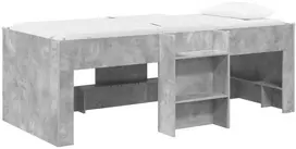 Vaikų Aukštas Lova 2 pcs Betono pilka 90 x 200 cm