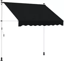 Rankinė sulankstoma markizė Juoda 100 cm