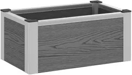 Paaukštinta sodo lova Pilka 50 x 30 x 22 cm WPC ir aliuminis