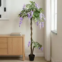 Dirbtinis Pupos Gėlių Medis Violetinė 80 x 18 x 160 cm