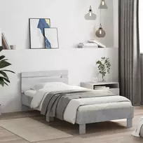 Lova Lovos Rėmas su Galvūgaliu Betono pilka 80 x 200 cm