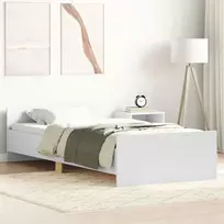 Lova Lovos Rėmas su Galvūgaliu Balta 80 x 200 cm Apdirbta mediena