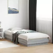 Lova Grindų lovos rėmas Pilka Sonoma 80 x 200 cm Apdirbta mediena