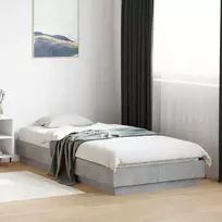 Lova Grindų lovos rėmas Betono pilka 80 x 200 cm Apdirbta mediena